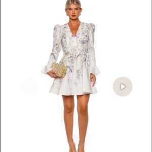 Zimmermann Natura Mini Dress Blue Birds